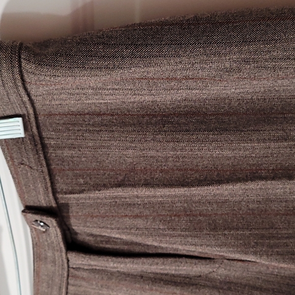 Brown Pinstriped Dress Pants 14P - Picture 6 of 7